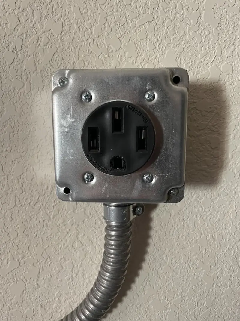 NEMA 14-50 outlet installed for Electrical Panel Upgrade in Saugus